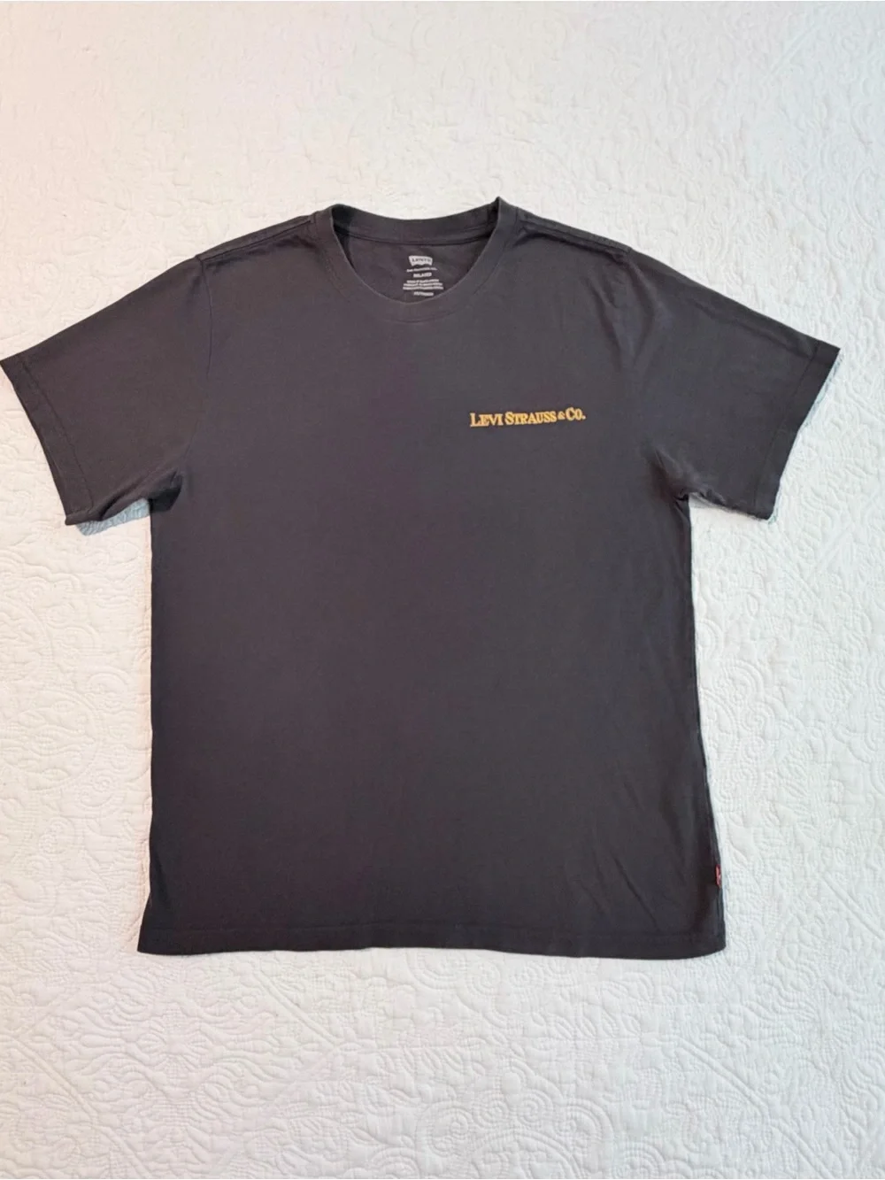 Levi’s Two Horse Brand Tee | Grey | Size XS | Relaxed Fit Graphic